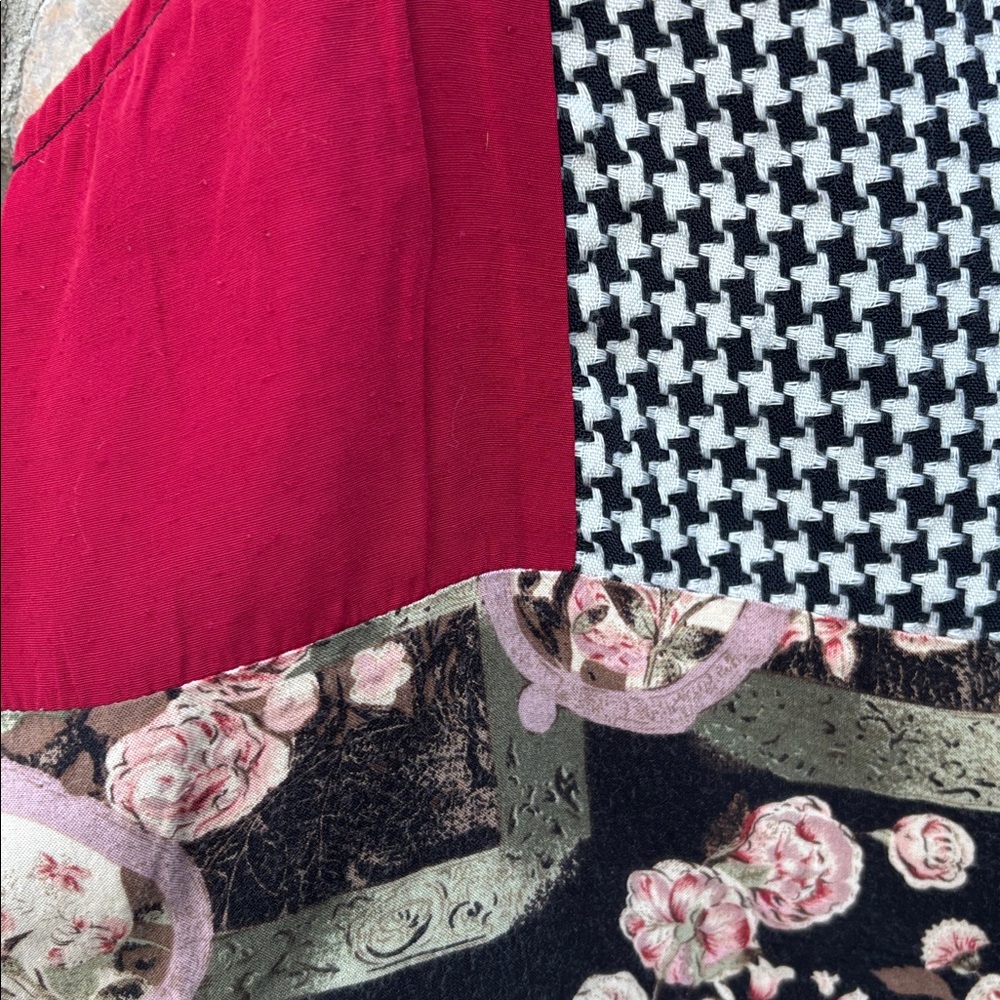 Vintage Unique Patchwork Vest With Houndstooth An… - image 4